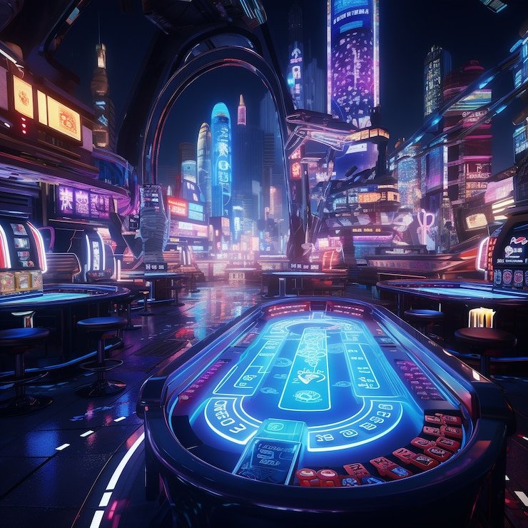 Layar Lightning Baccarat dengan dealer langsung dan interface pemain di platform frostpunk